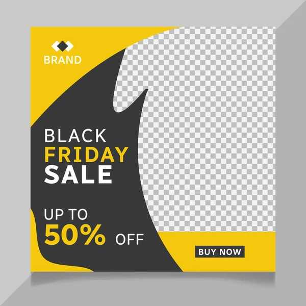 Kara Cuma indirimli sosyal medya şablon tasarımı