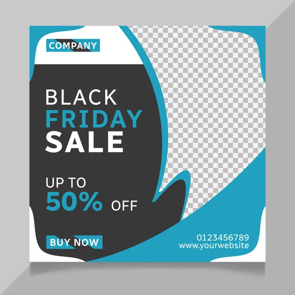 Kara Cuma indirimli sosyal medya şablon tasarımı