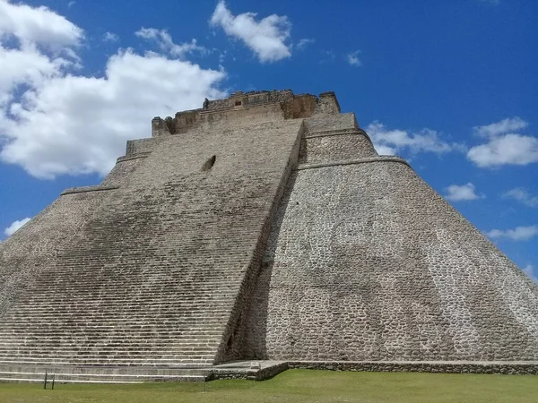 Piramid Uxmal Vista Del Templo Mitica Ciudad Maya — Stockfoto