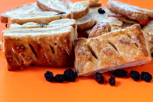 Bolachas Torta Vários Sabores Geralmente Revestidas Com Manteiga Açúcar Passas Imagem De Stock