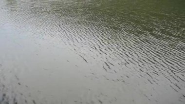 Göl suyu rüzgar tarafından emilir ve yüzeydeki dalgaların frekansını güzel bir görsel etki yaratır.