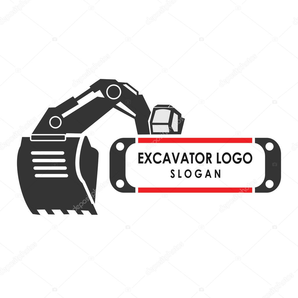 Excavator Heavy Equipment Logo Design