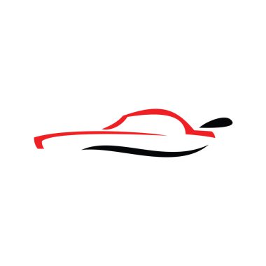 Araba Logosu, Vektör logosu, spor araba logoları, araba tamirhaneleri ve oto yıkama için.