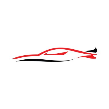 Araba Logosu, Vektör logosu, spor araba logoları, araba tamirhaneleri ve oto yıkama için.