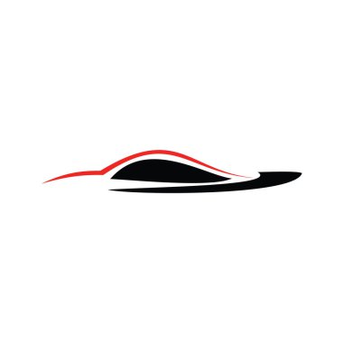 Araba Logosu, Vektör logosu, spor araba logoları, araba tamirhaneleri ve oto yıkama için.
