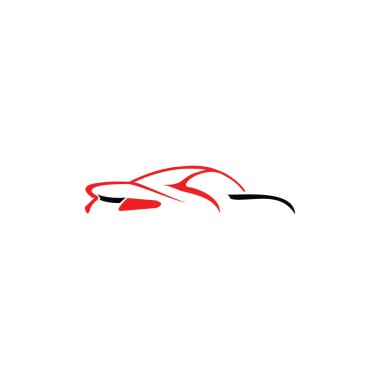 Araba Logosu, Vektör logosu, spor araba logoları, araba tamirhaneleri ve oto yıkama için.