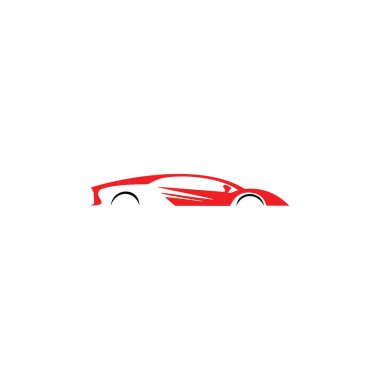 Araba Logosu, Vektör logosu, spor araba logoları, araba tamirhaneleri ve oto yıkama için.
