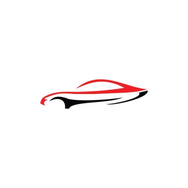 Araba Logosu, Vektör logosu, spor araba logoları, araba tamirhaneleri ve oto yıkama için.