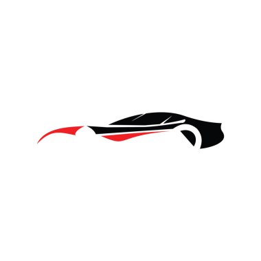 Araba Logosu, Vektör logosu, spor araba logoları, araba tamirhaneleri ve oto yıkama için.