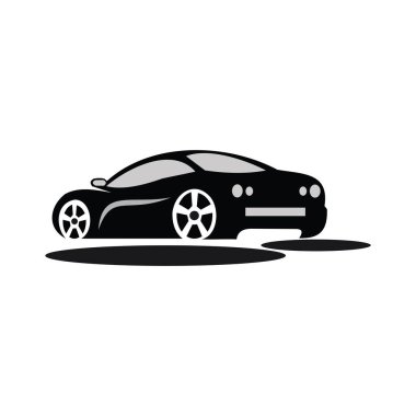 Araba Logosu, Vektör logosu, spor araba logoları, araba tamirhaneleri ve oto yıkama için.