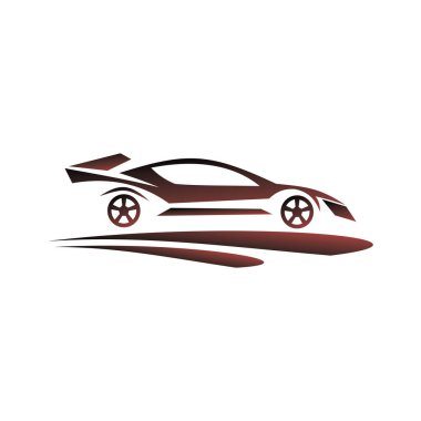 Araba Logosu, Vektör logosu, spor araba logoları, araba tamirhaneleri ve oto yıkama için.