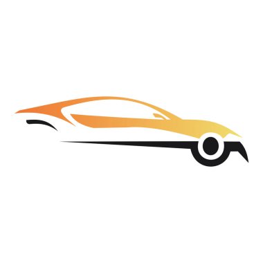 Araba Logosu, Vektör logosu, spor araba logoları, araba tamirhaneleri ve oto yıkama için.