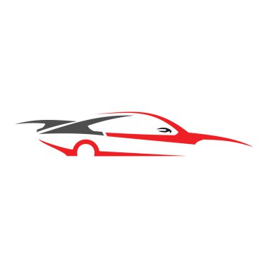 Araba Logosu, Vektör logosu, spor araba logoları, araba tamirhaneleri ve oto yıkama için.
