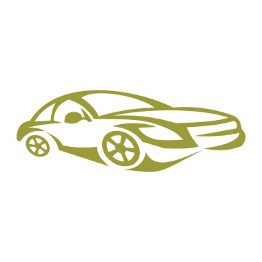 Araba Logosu, Vektör logosu, spor araba logoları, araba tamirhaneleri ve oto yıkama için.