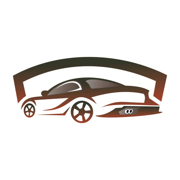 Araba Logosu, Vektör logosu, spor araba logoları, araba tamirhaneleri ve oto yıkama için.
