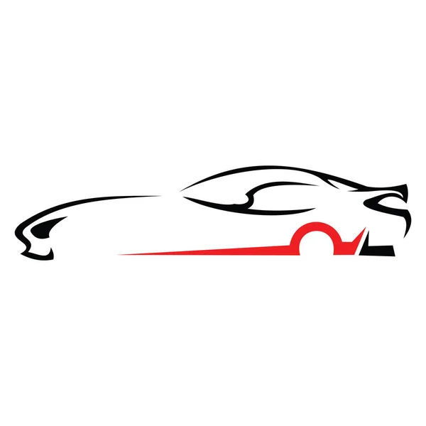 Araba Logosu, Vektör logosu, spor araba logoları, araba tamirhaneleri ve oto yıkama için.