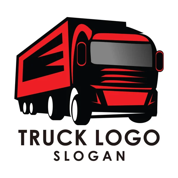 Lkw Silhouette Logo Vorlagenvektor — Stockvektor