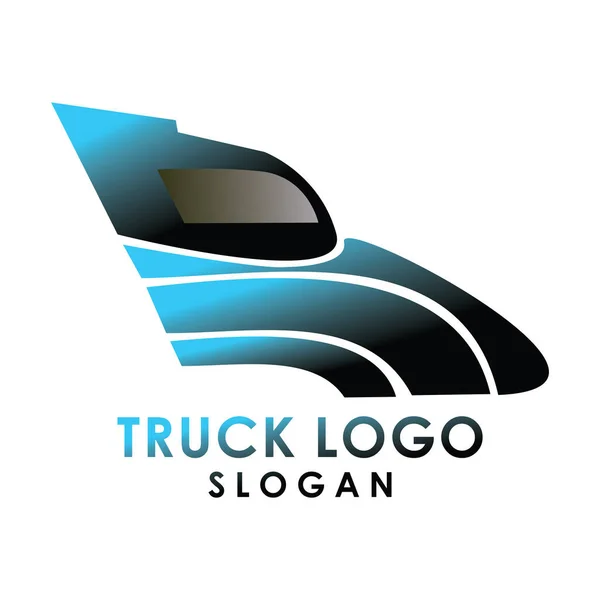 Camión Silueta Logotipo Plantilla Vector — Vector de stock