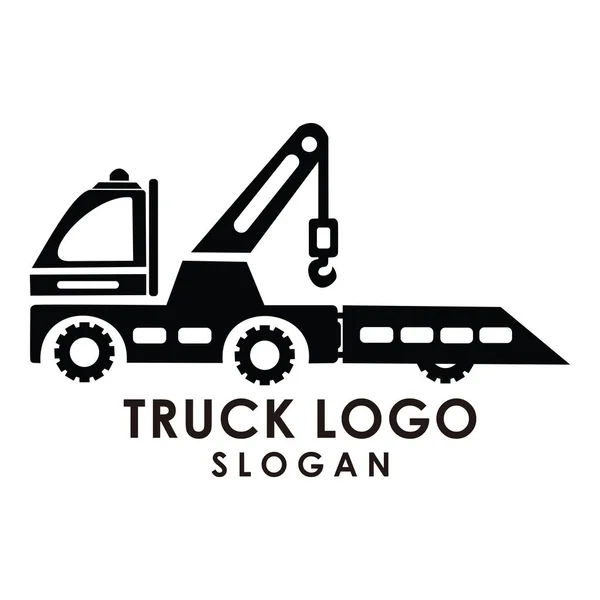 Kamyon siluet logo şablonu vektörü