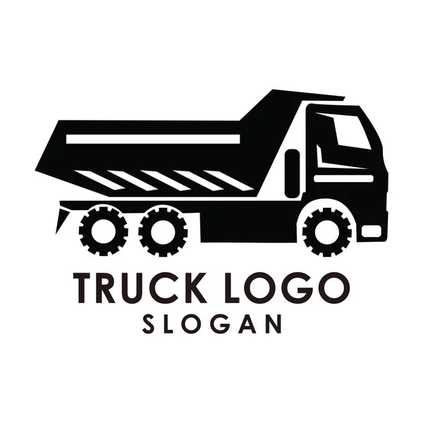 Sylwetka Ciężarówki Logo Wektor Szablonu — Wektor stockowy