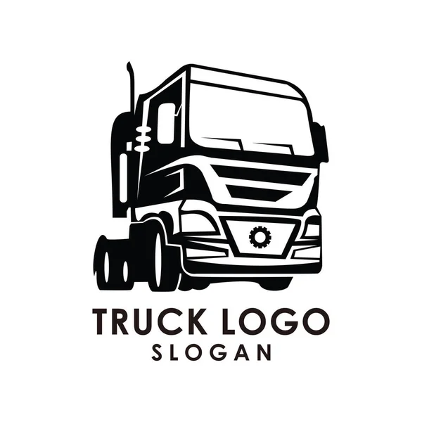 Kamyon siluet logo şablonu vektörü