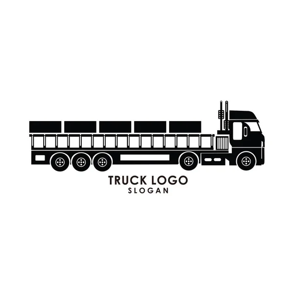 Kamyon siluet logo şablonu vektörü