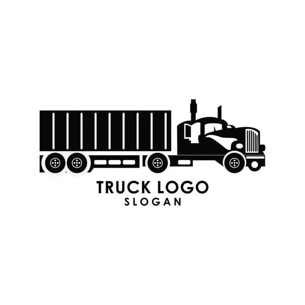 Vrachtwagen Silhouet Logo Template Vector — Stockvector