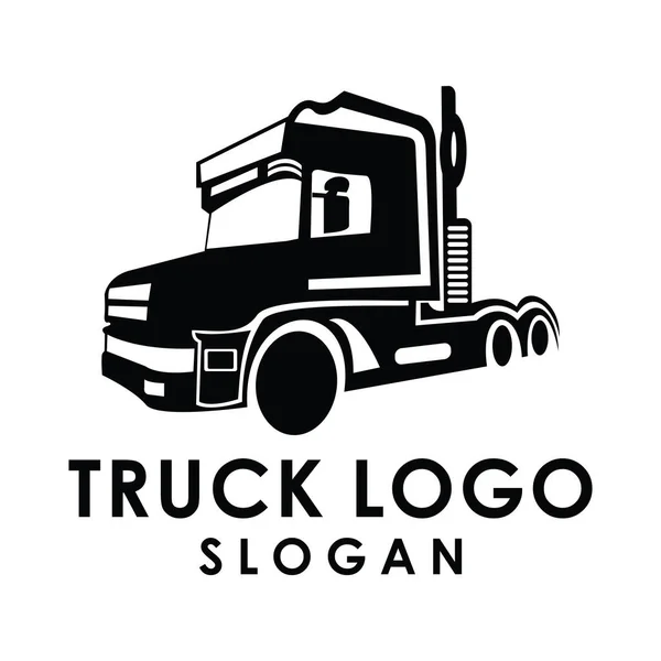 Kamyon siluet logo şablonu vektörü
