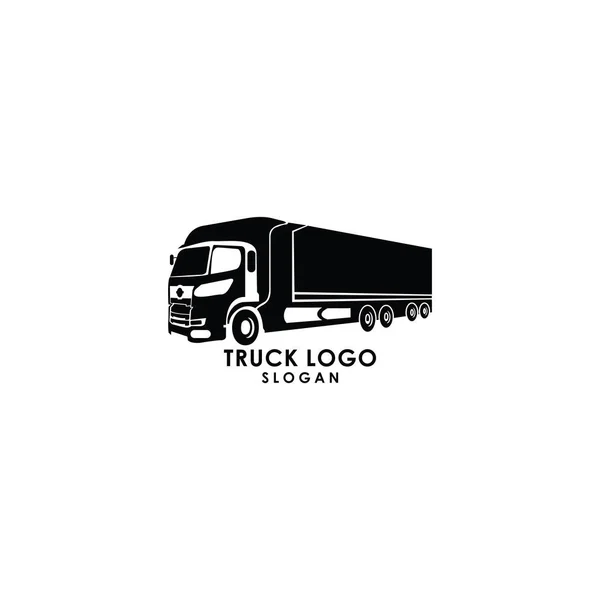 Truck Silhouette Logo Template Vector — Stock Vector