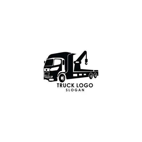 Truck Silhouette Logo Template Vector — Stock Vector