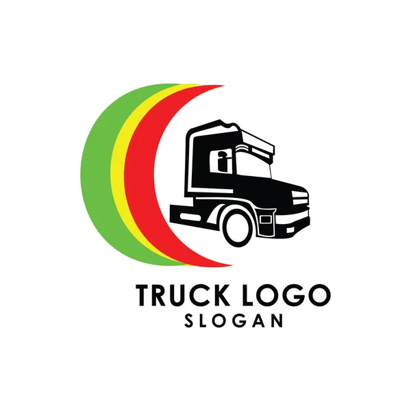 Kamyon siluet logo şablonu vektörü