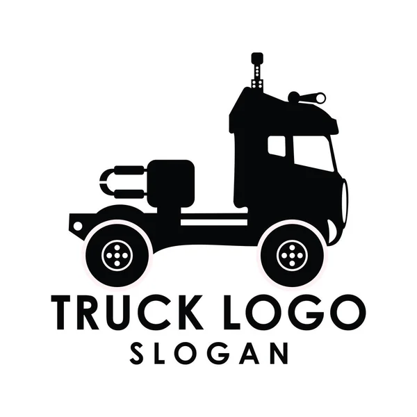 Kamyon siluet logo şablonu vektörü