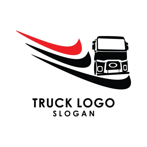 Truck Silhouette Logo Template Vector — Stock Vector