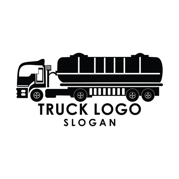 Vrachtwagen Silhouet Logo Template Vector — Stockvector