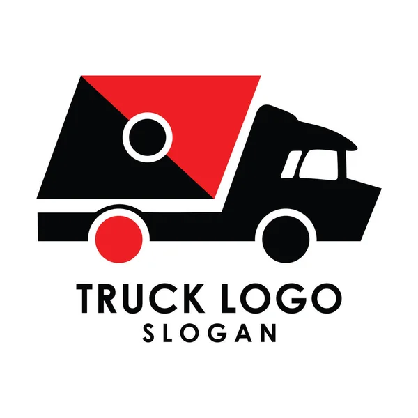 Kamyon siluet logo şablonu vektörü