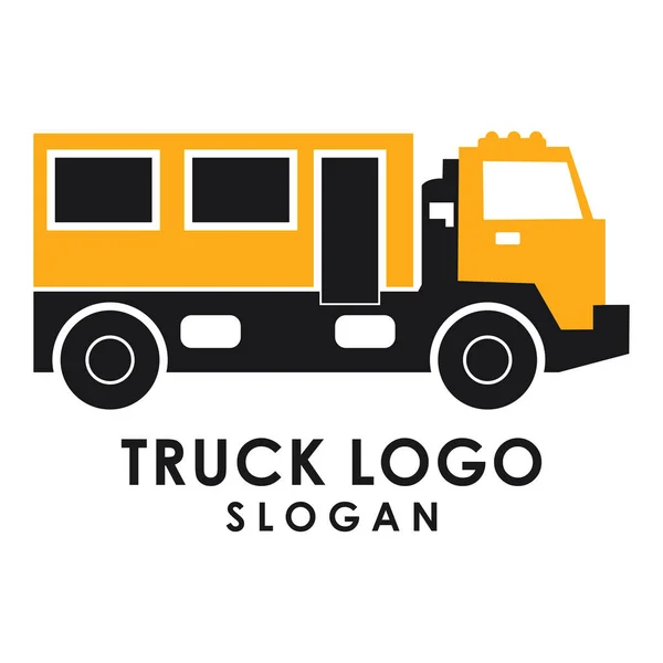 Vrachtwagen Silhouet Logo Template Vector — Stockvector