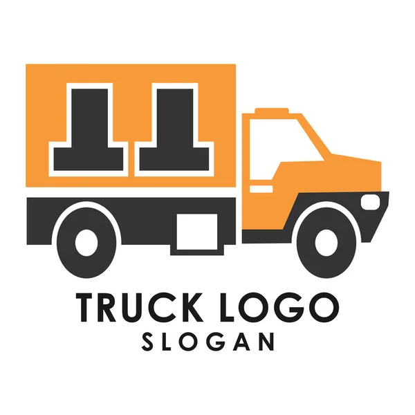 Modèle Logo Silhouette Camion Vecteur — Image vectorielle