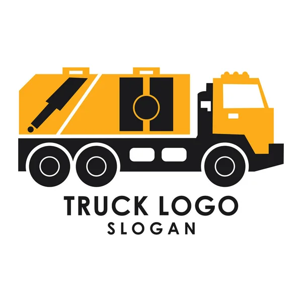 Kamyon siluet logo şablonu vektörü