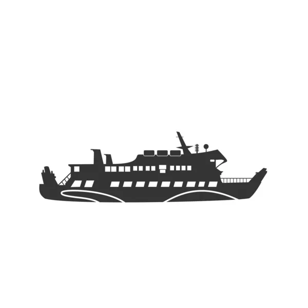 Navires Bateaux Icônes Barge Navires Croisière Bateaux Pêche Signes Vectoriels — Image vectorielle