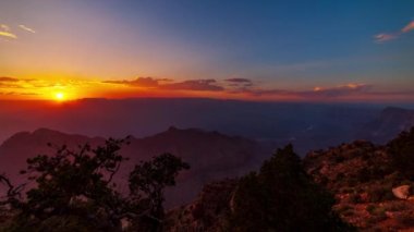 Timelapse Grand Canyon Ulusal Parkı, Sunset, Arizona, ABD
