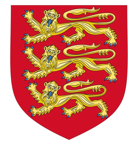 Герб Великобритании Англии Великобритании Векторная Иллюстрация Белом Фоне Лицензионные Стоковые Векторы