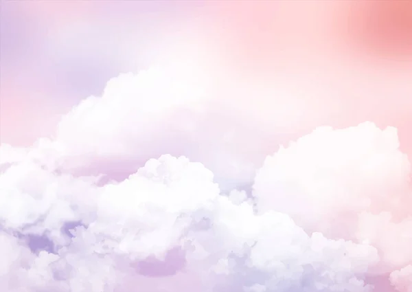 Abstrakte Himmel Hintergrund Mit Zucker Baumwolle Rosa Wolken Design — Stockvektor