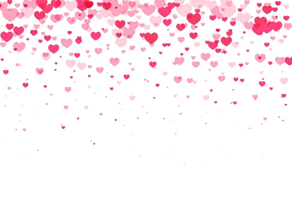 Pink Hearts Design Background Valentines Day — Vetor de Stock