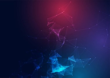 düşük çoklu soyut tasarım arkaplanı ile bağlantı çizgileri ve noktalar tasarımı