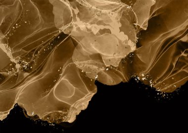 Elle boyanmış alkol mürekkebi tasarımı ile soyut bir arkaplan