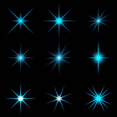 Mavi Yıldız patlaması tasarımları koleksiyonu