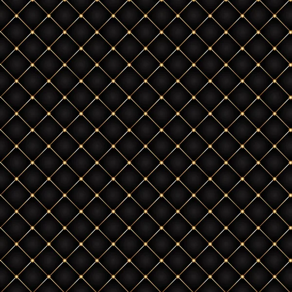 Luxus Hintergrund Mit Einem Schwarz Gold Gesteppten Design — Stockvektor