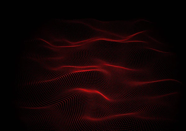 Fond Techno Abstrait Avec Conception Particules Fluides — Image vectorielle