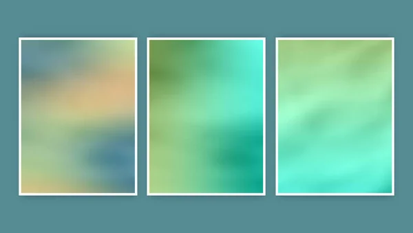Collection Trois Couvertures Abstraites Floues — Image vectorielle