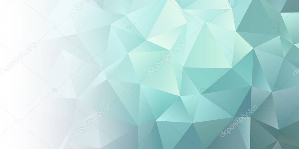 Banner with an abstract low poly design